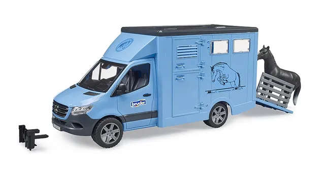 bruder-profi-02674-mb-sprinter-tiertransporter-1-16-mit-pferd image 1