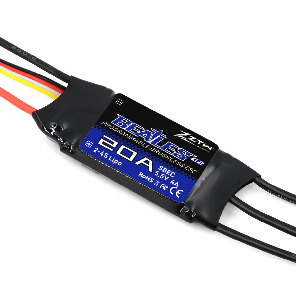 ztw-beatles-g2-20a-esc-regler-2-4s-sbec-flugzeug-ohne-stecker image 2
