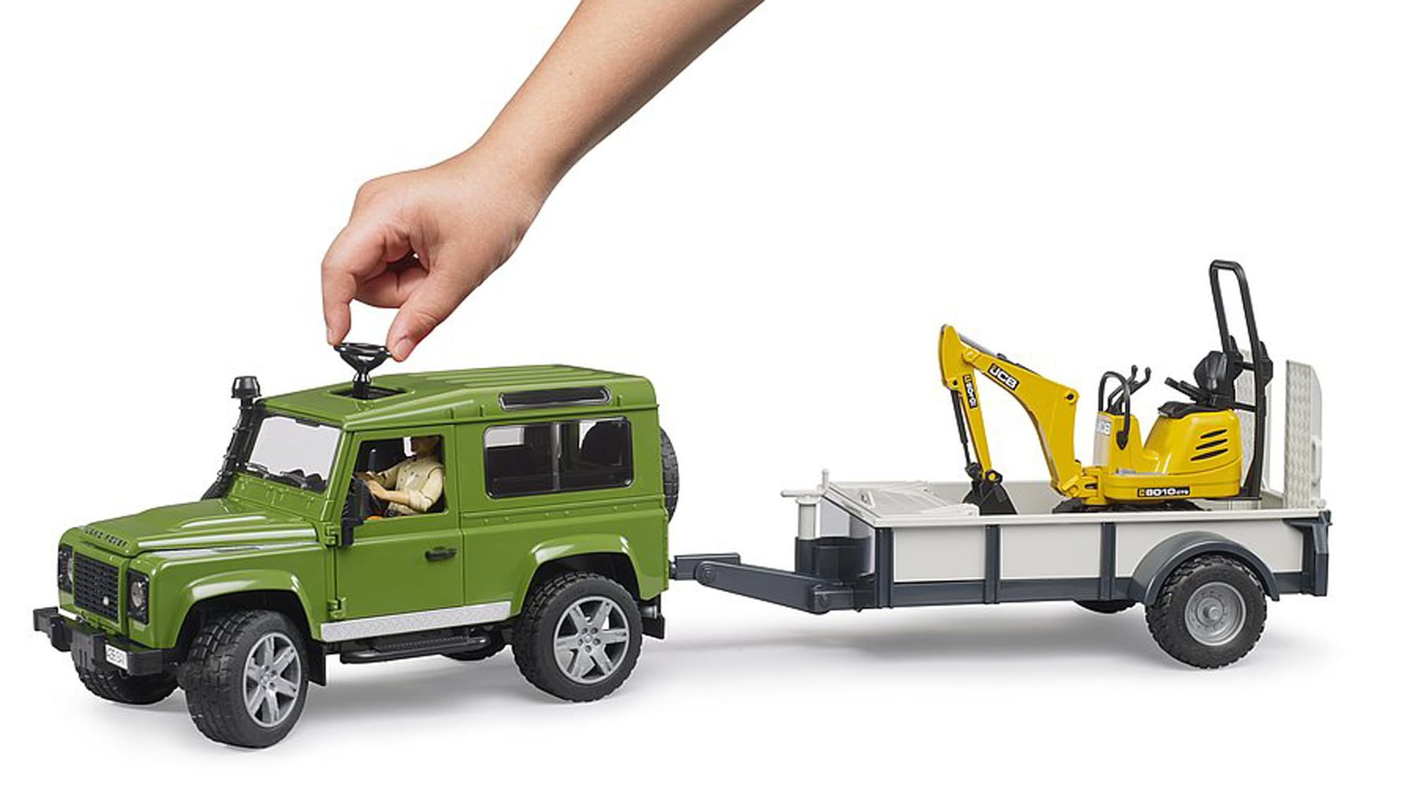 bruder-profi-02593-land-rover-defender-spielzeugauto-mit-anh-nger image 4