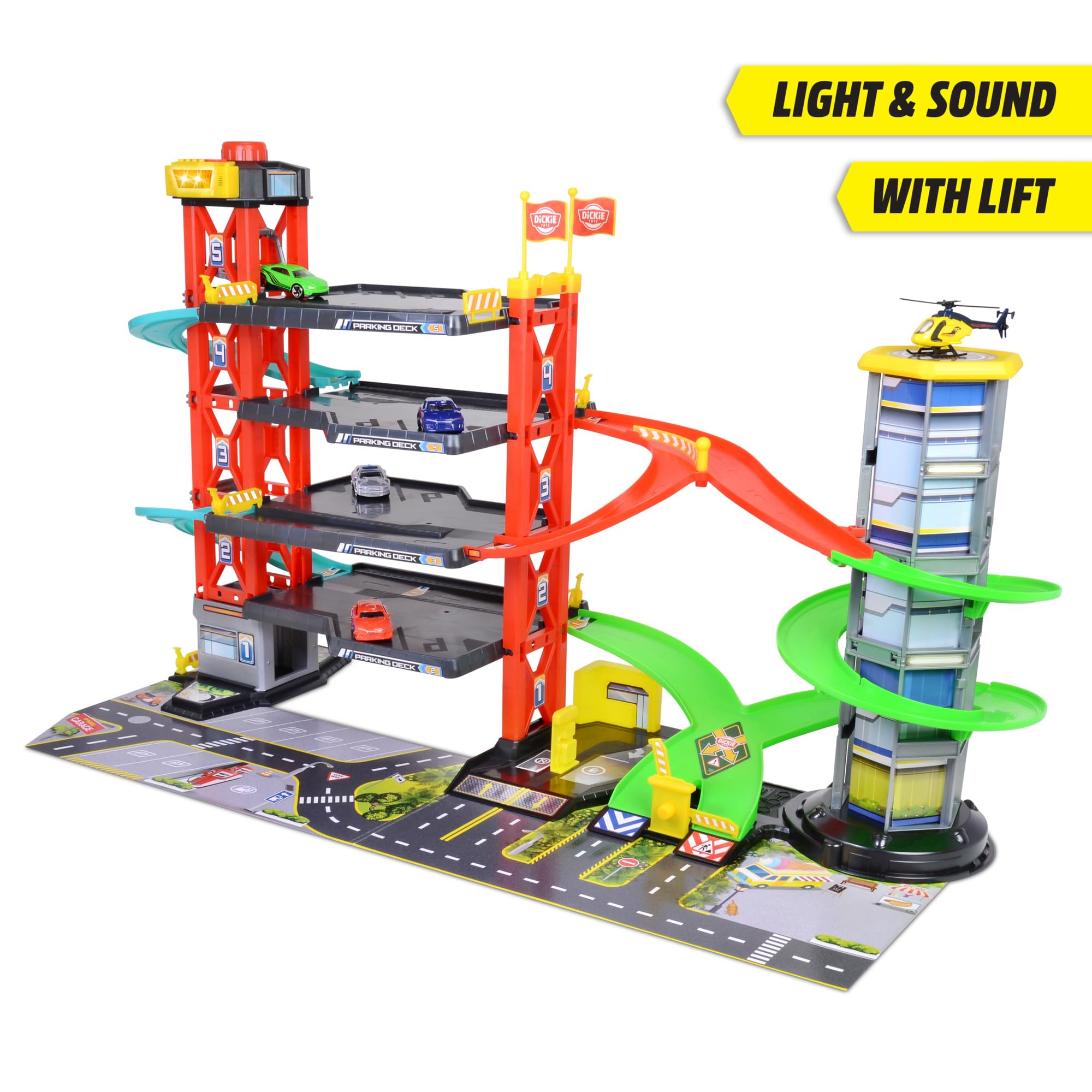 dickie-toys-go-action-parkgarage-mit-autos-licht-sound image 2