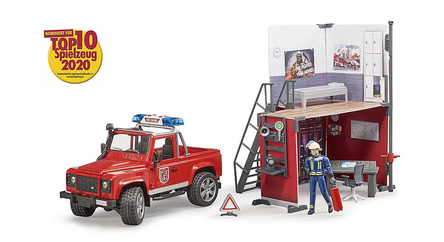 bruder-bworld-feuerwehrstation-mit-land-rover-defender-1-16 image 2