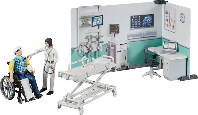 bruder-bworld-62711-krankenstation-spielset-mit-figuren image 1