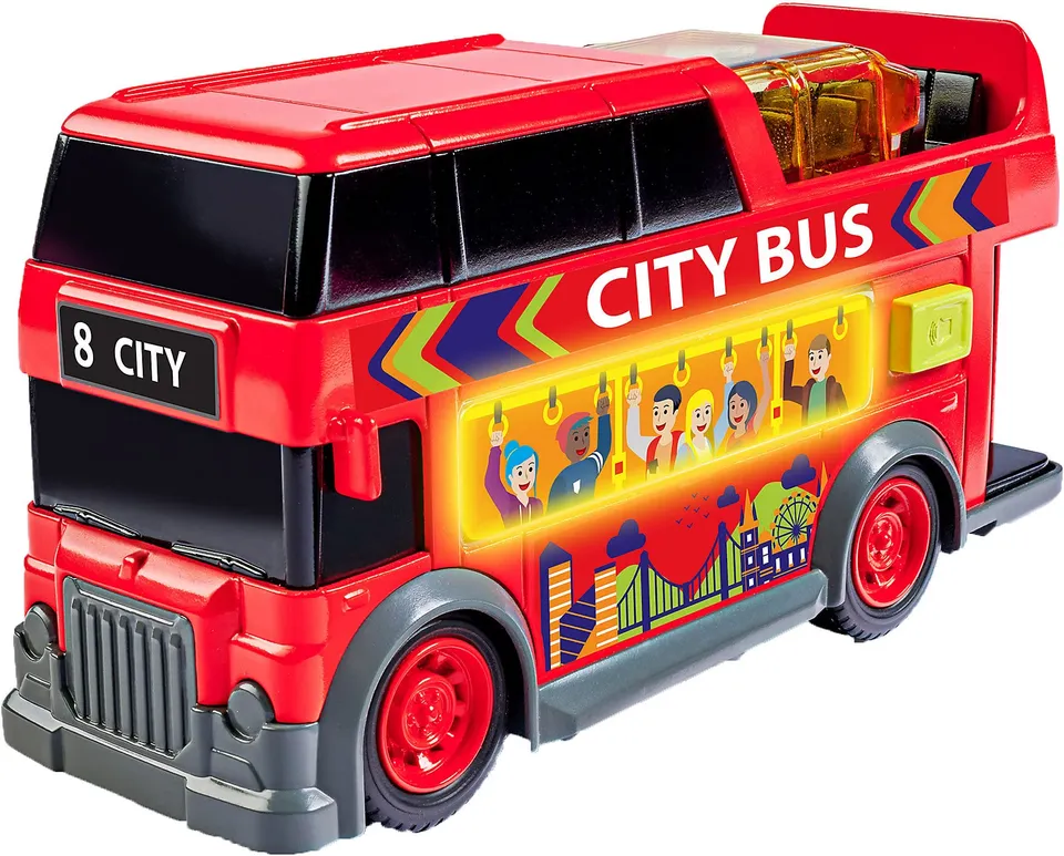 dickie-go-real-city-bus-spielzeugbus-mit-friktion image 1