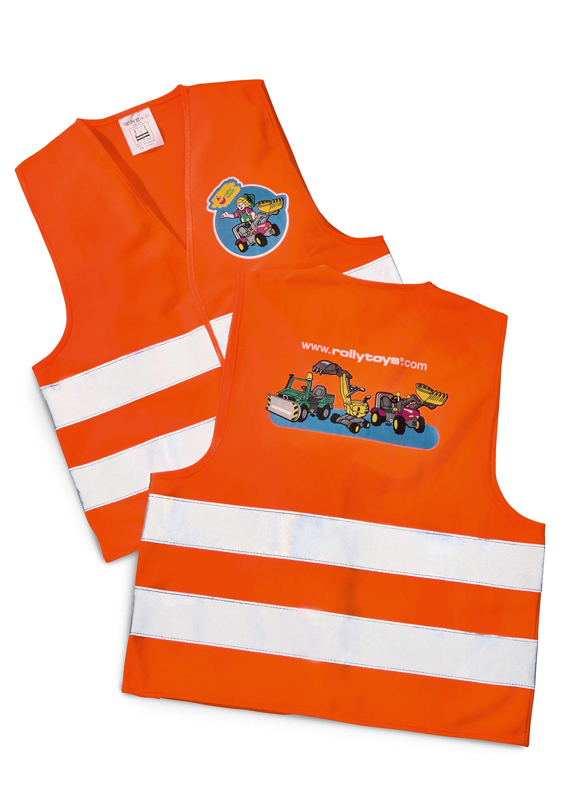 rolly-toys-rollytrac-sicherheitsweste-kinder-orange-reflektoren image 1
