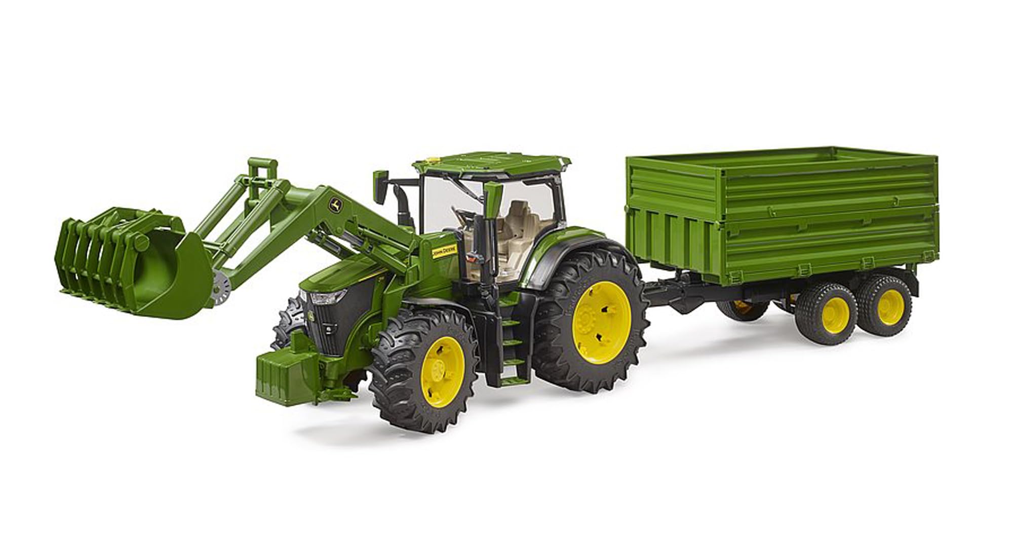 bruder-profi-john-deere-7r-350-traktor-mit-frontlader-und-anh-nger image 1