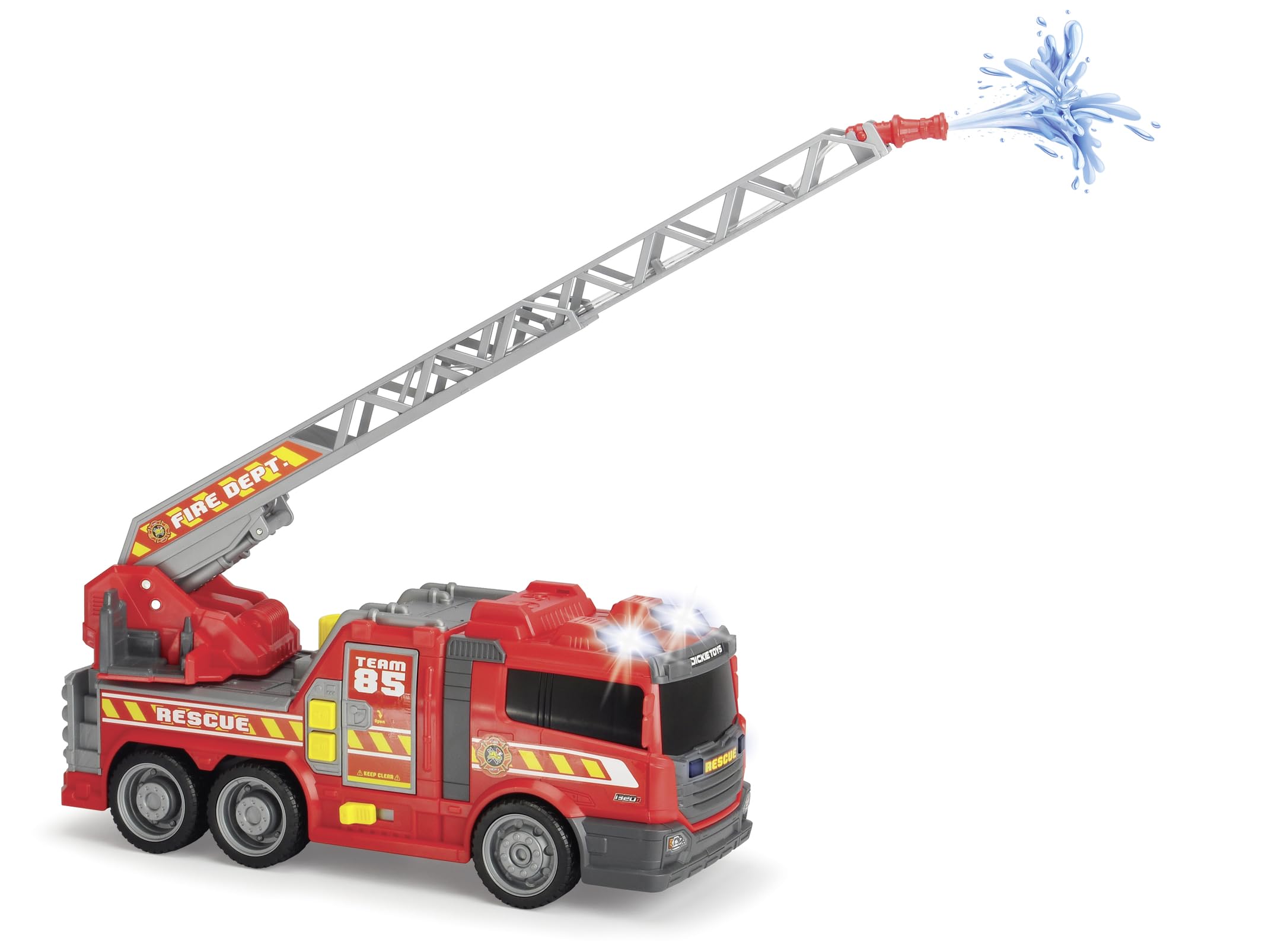 dickie-sos-fire-fighter-feuerwehrauto-36-cm-mit-wasserspritze image 3