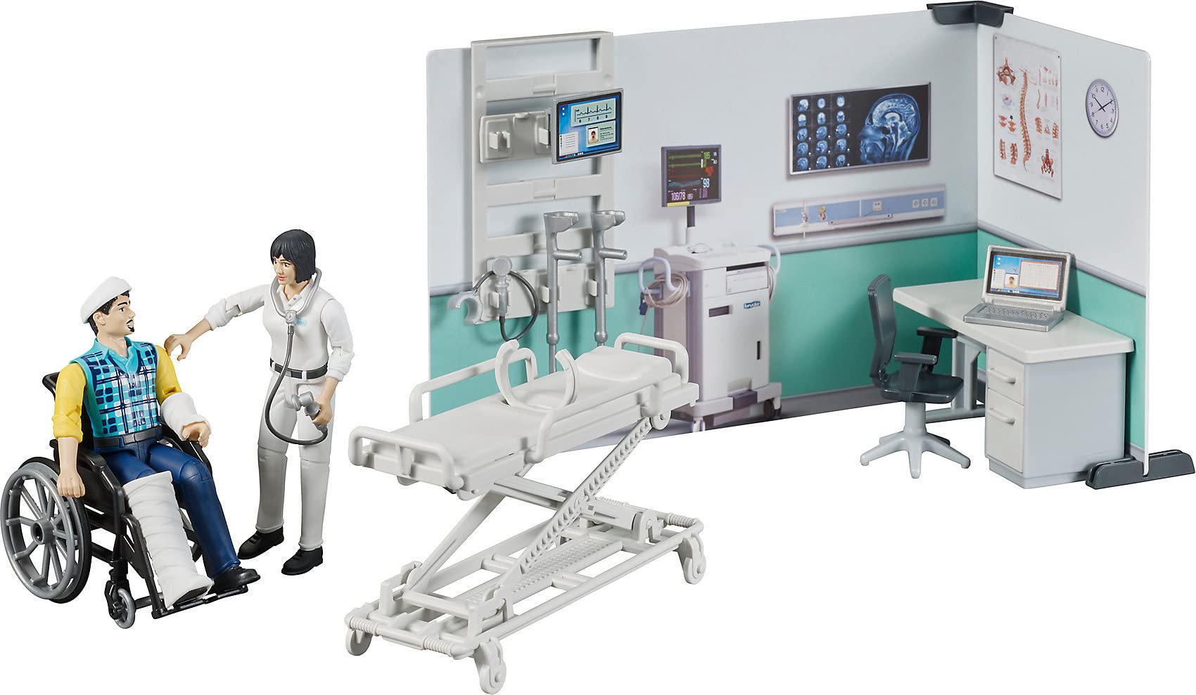 bruder-bworld-62711-krankenstation-spielset-mit-figuren image 1