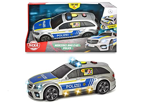 dickie-toys-sos-mercedes-amg-e43-polizeiauto-30cm-silber-blau-sound image 6