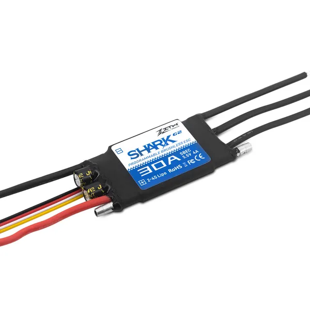ztw-shark-g2-30a-bootsregler-2-4s-sbec-ohne-stecker image 1