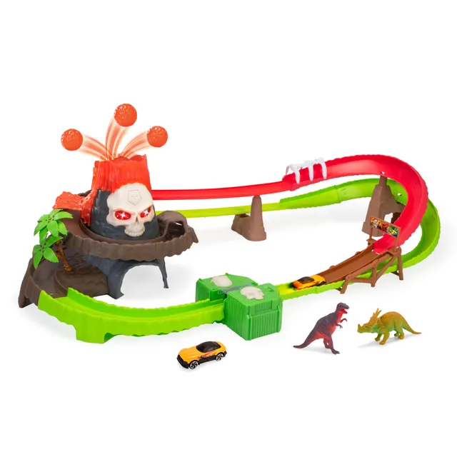 dickie-go-action-skull-volcano-track-set-100-cm-mit-dino image 1