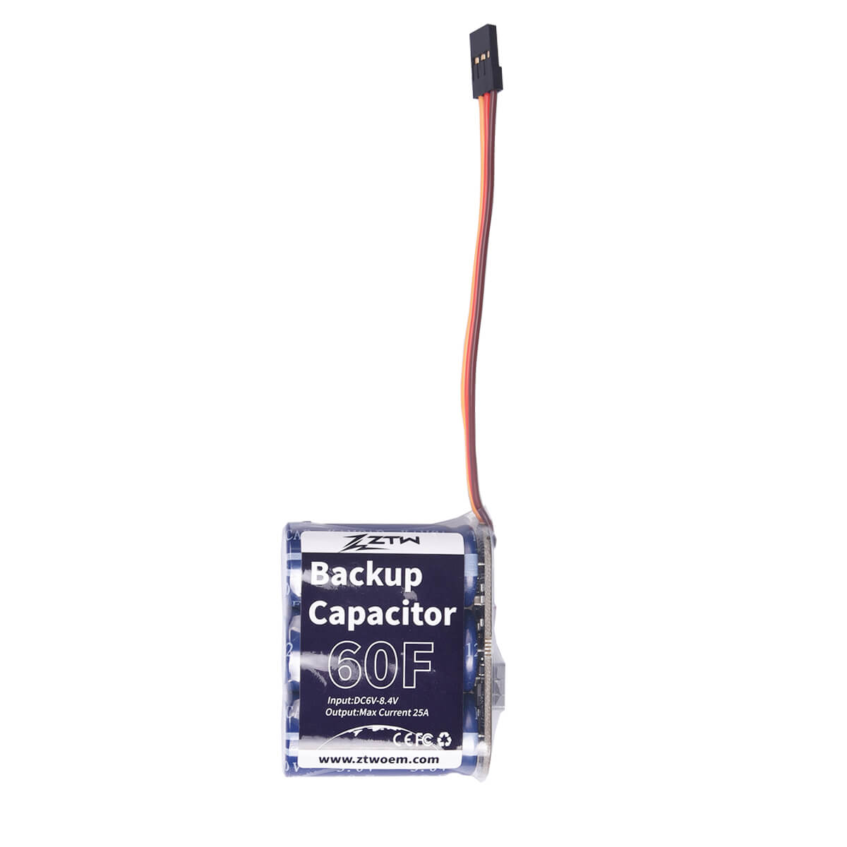 ztw-kondensator-puffer-60f-bec-backup-6v-25a-helikopter image 3