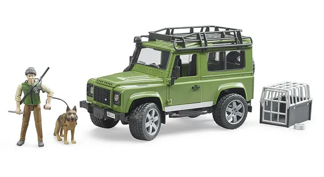 bruder-profi-02587-land-rover-defender-gel-ndewagen-1-16-mit-f-rster image 1
