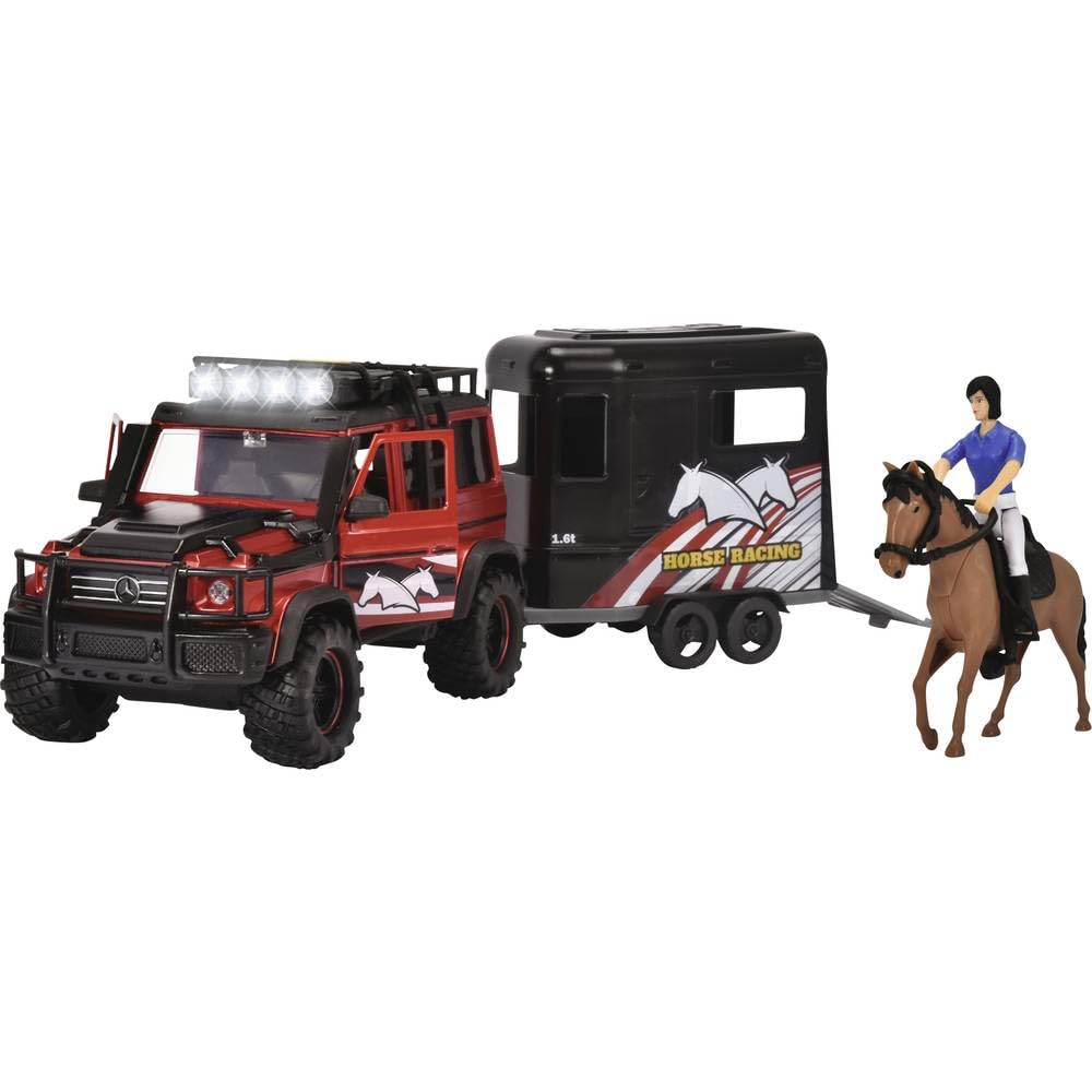 dickie-toys-go-real-horse-trailer-set-truck-42-cm-pferd image 1