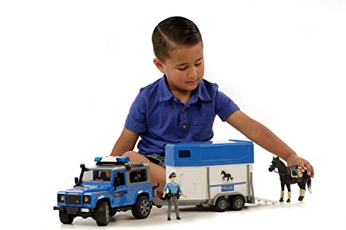 bruder-profi-land-rover-defender-polizei-mit-pferdeanh-nger image 8