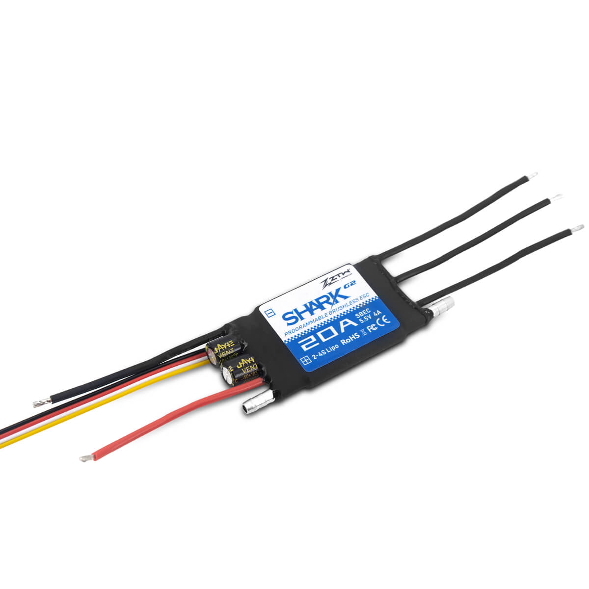 ztw-shark-g2-20a-bootsregler-2-4s-rc-boot-wasserdicht image 3