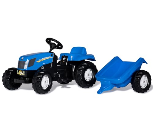 rolly-toys-rollykid-nh-t7040-trettraktor-mit-anh-nger-blau image 6
