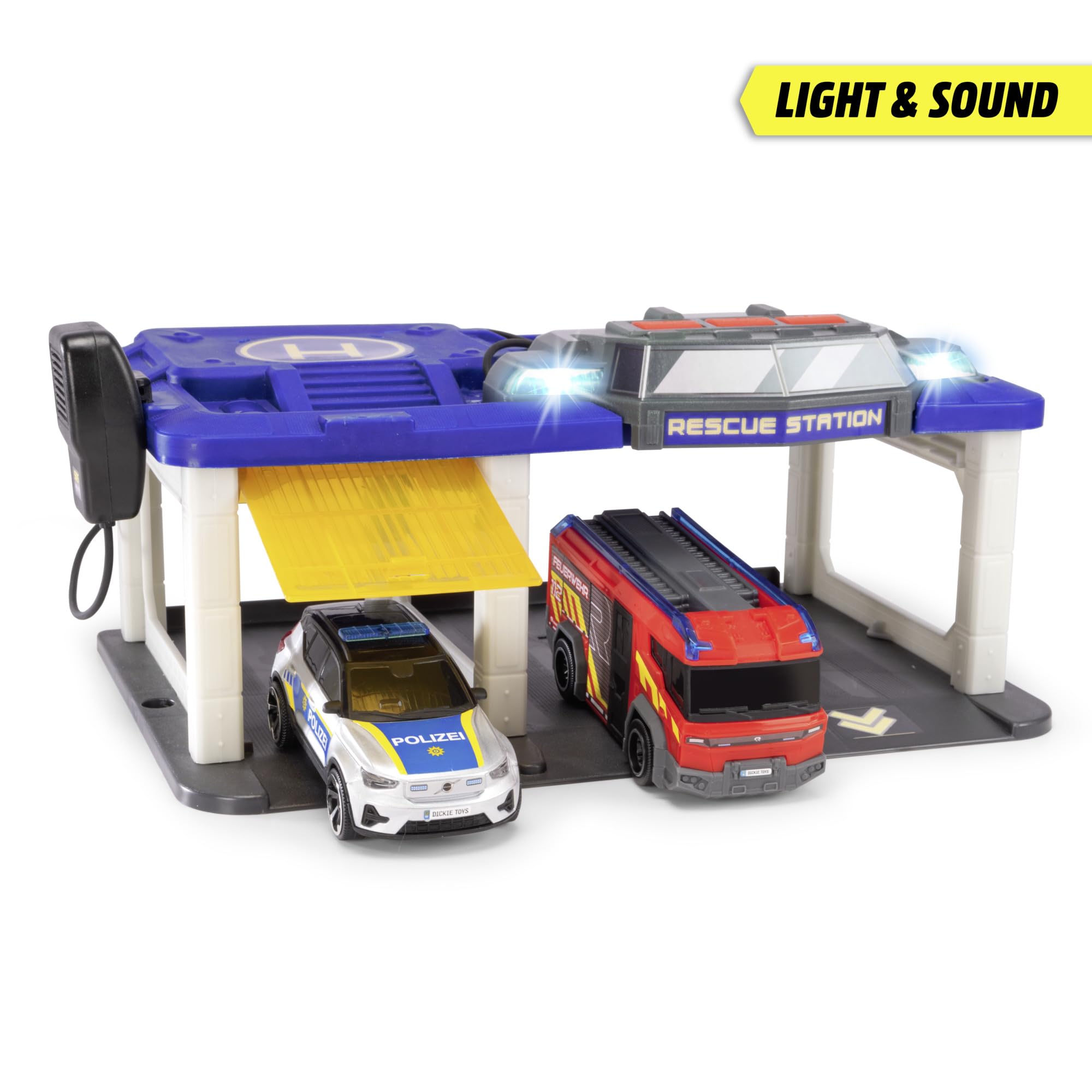 dickie-toys-sos-rescue-auto-station-feuerwehr-polizei-mit-autos image 2
