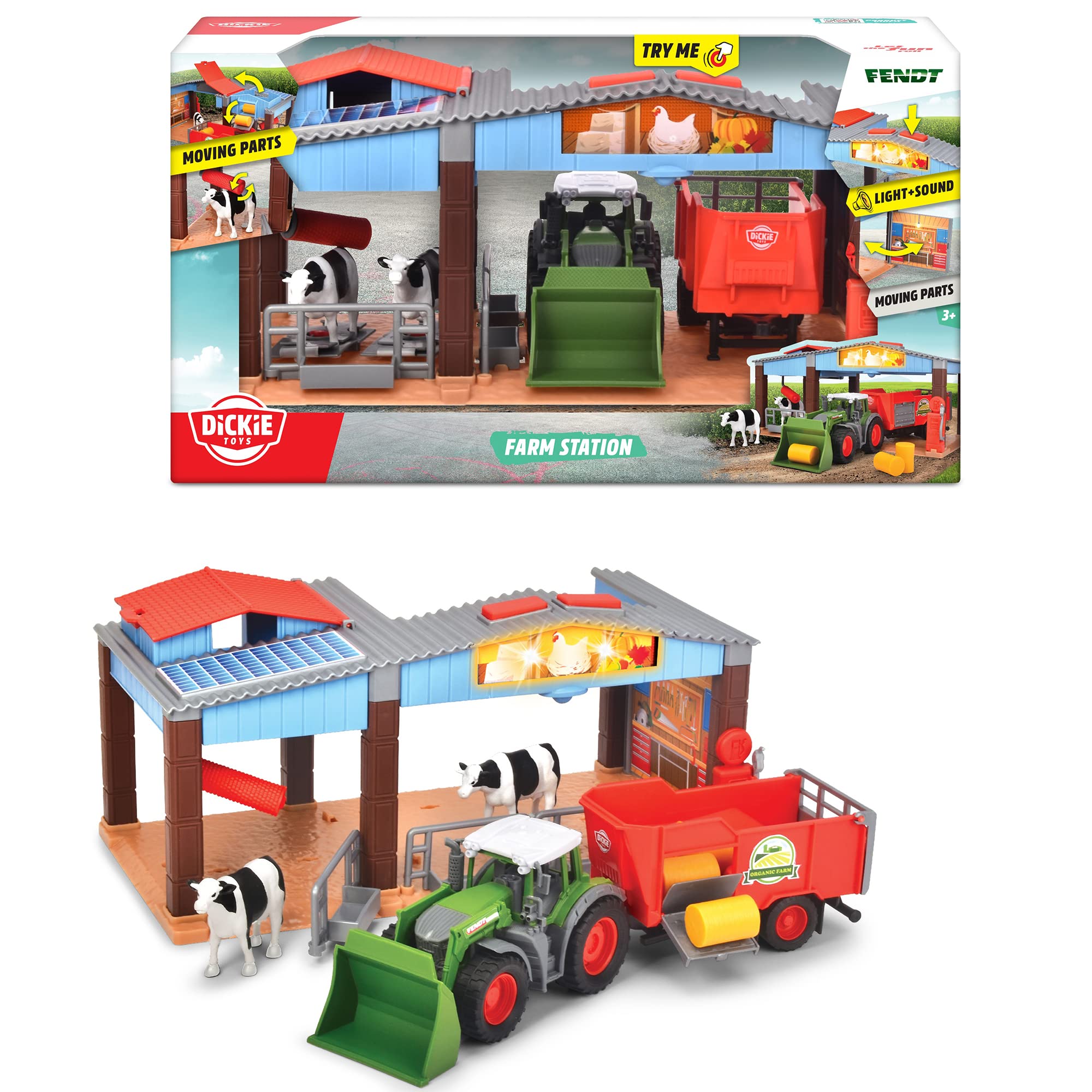 dickie-go-real-bauernhof-station-traktor-anh-nger-licht-sound image 4
