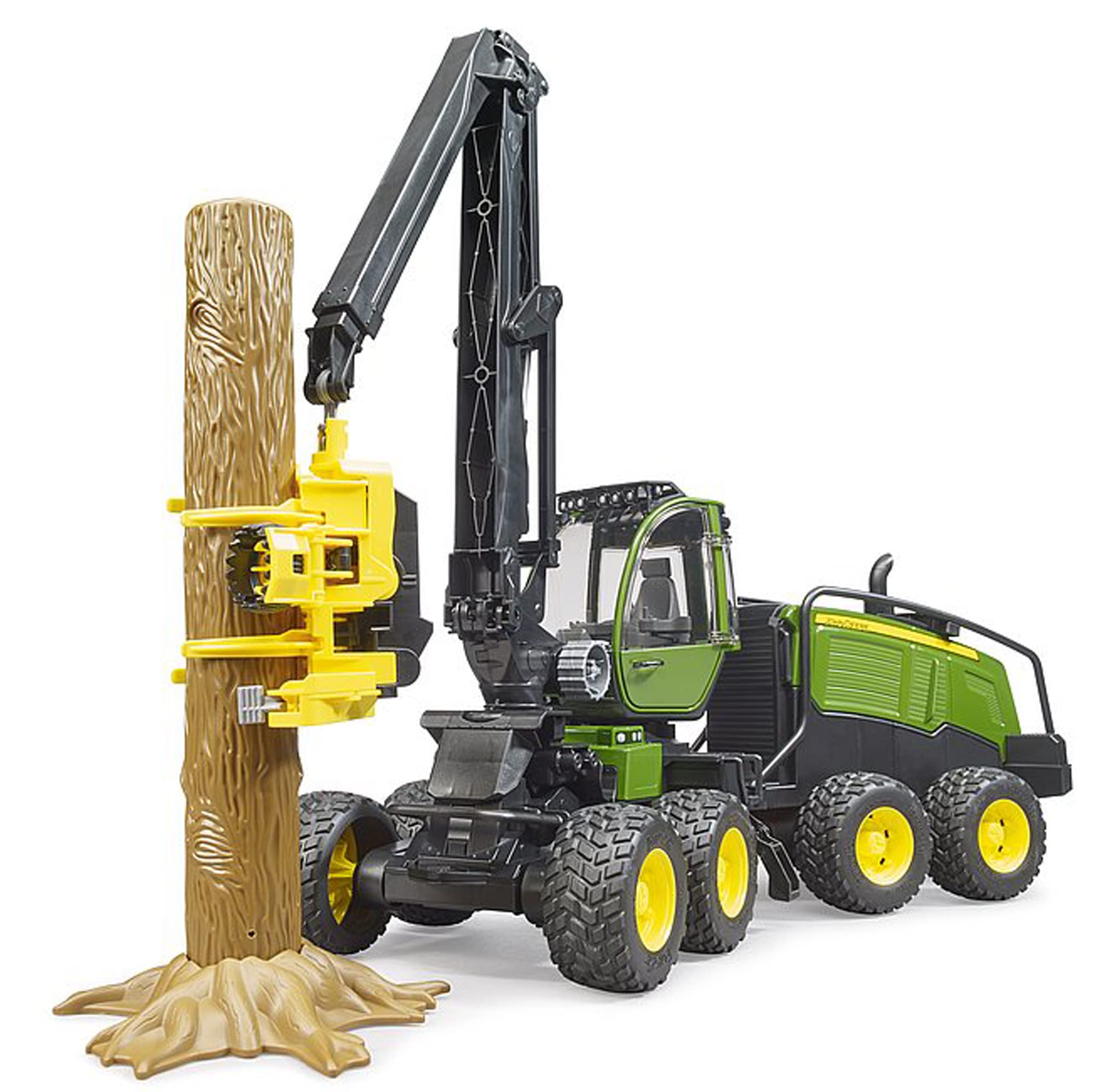 bruder-profi-series-john-deere-1270g-harvester-mit-baumstamm image 1