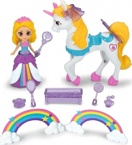 dickie-go-real-unicorn-trailer-einhorn-truck-mit-pferdeanh-nger image 6