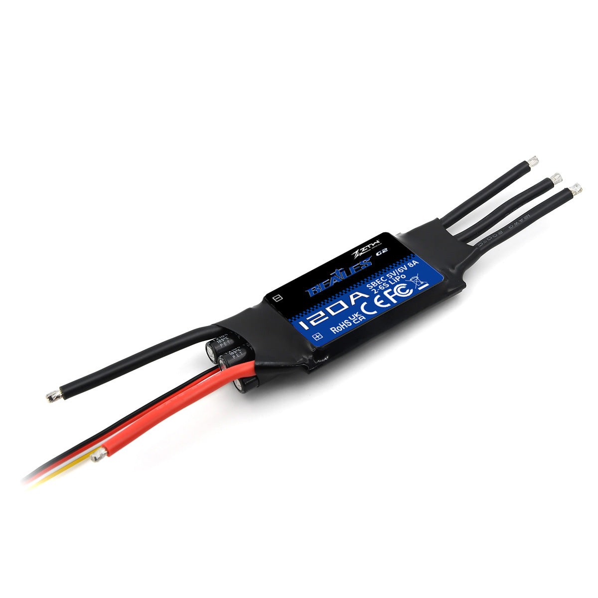 ztw-beatles-g2-120a-fahrtregler-2-6s-sbec-ohne-stecker image 7