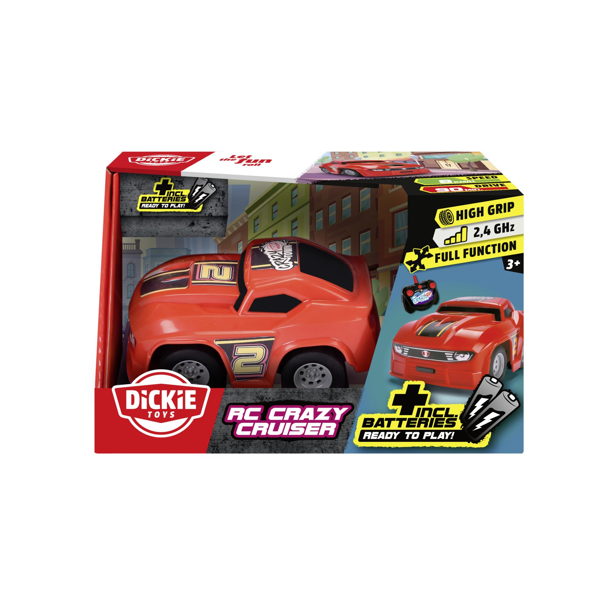 dickie-go-crazy-crazy-cruiser-rc-rennauto-12-cm-rot-wheelie image 7