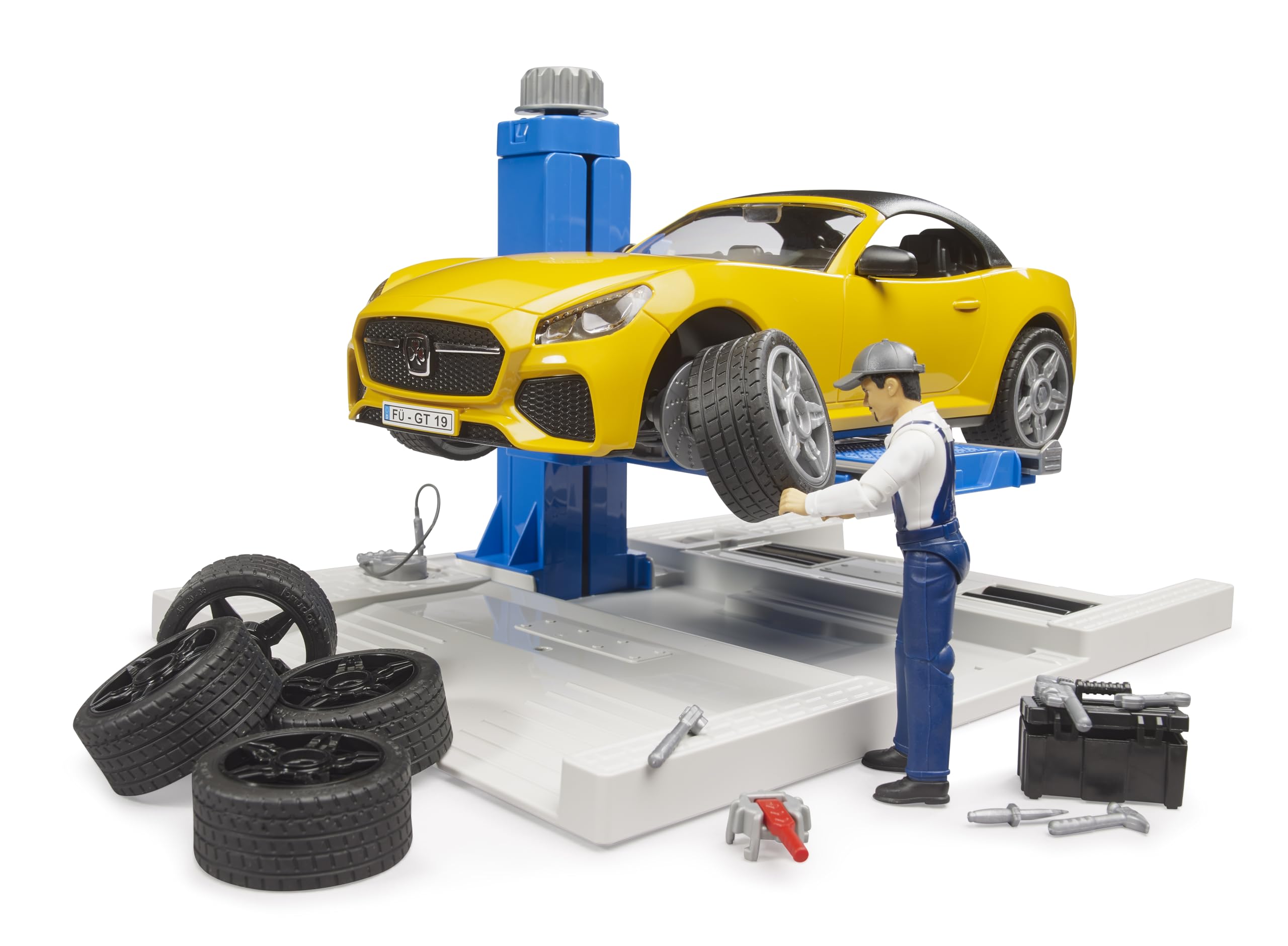 bruder-bworld-pkw-service-center-62112-mit-roadster image 2