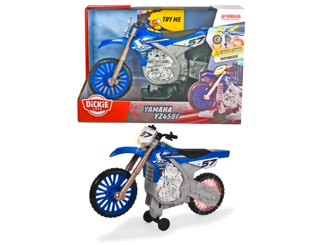 dickie-streets-n-beatz-yamaha-yz-wheelie-raiders-motorrad-26-cm-blau image 1