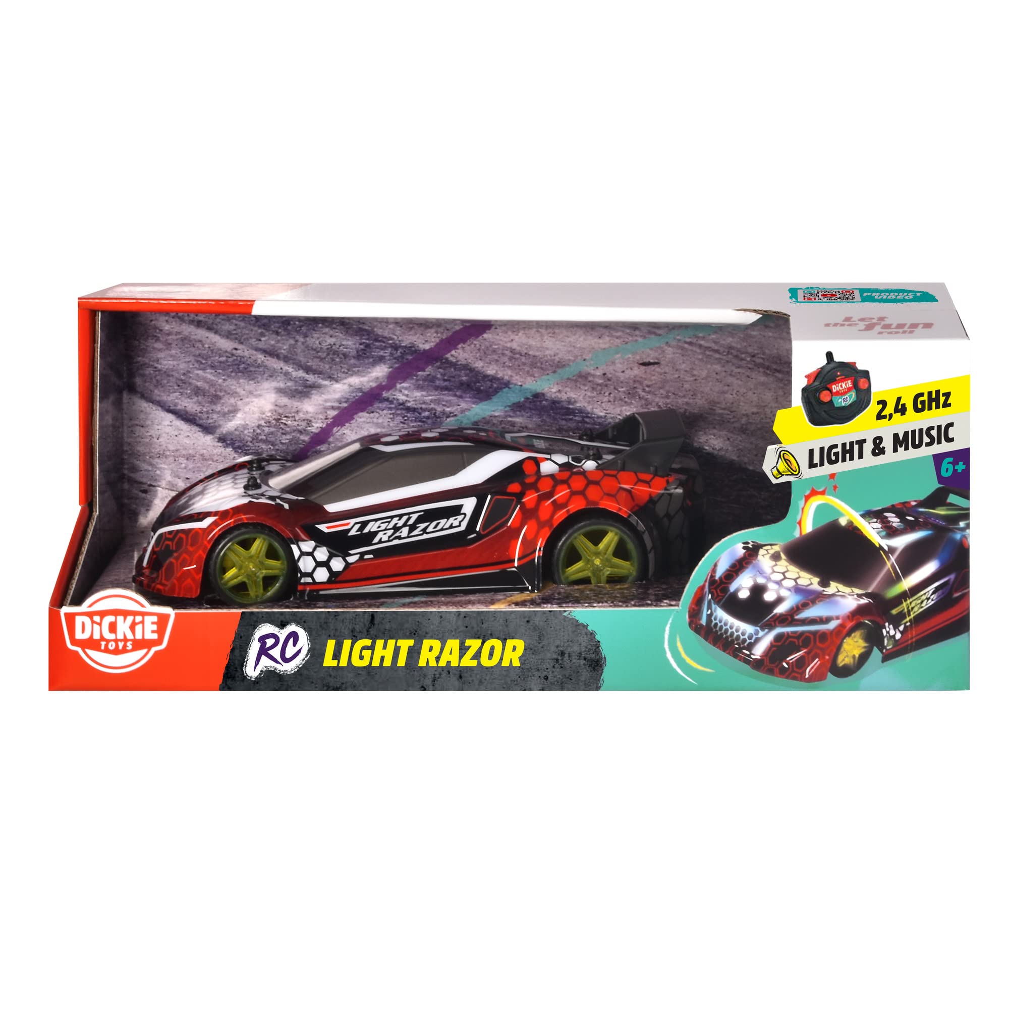 dickie-go-crazy-light-razor-rc-sportwagen-1-20-mit-licht image 6