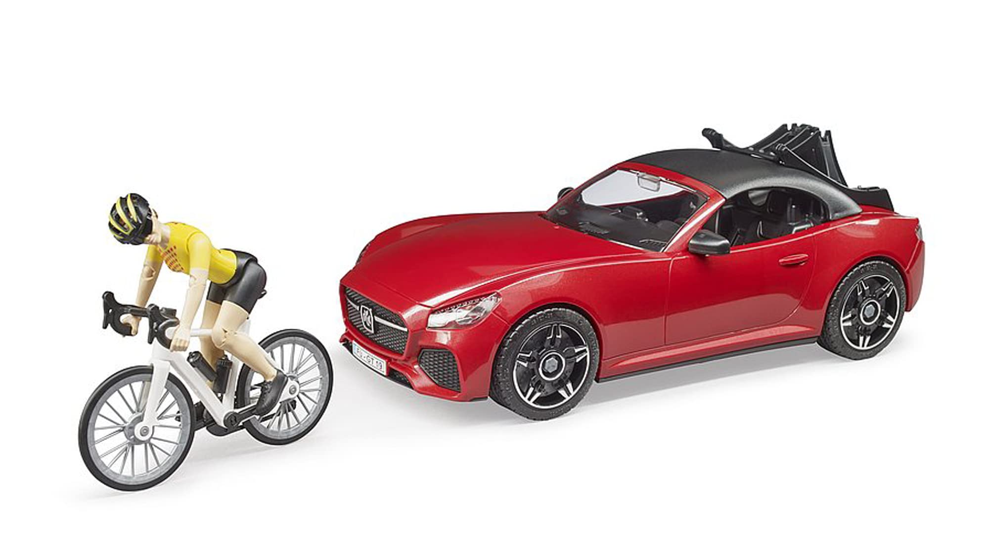 bruder-profi-series-03485-roadster-cabrio-mit-rennrad image 1
