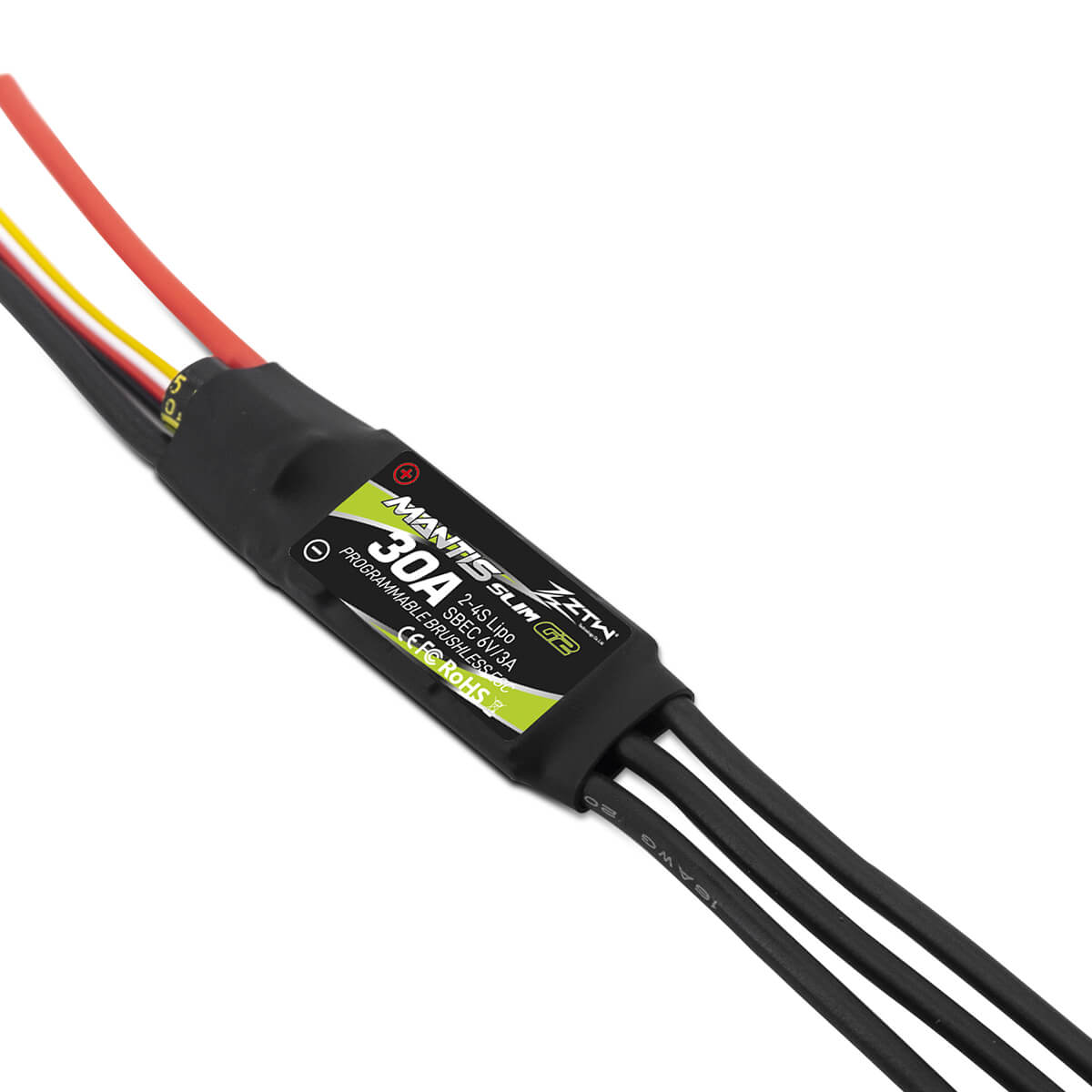 ztw-mantis-slim-g2-30a-2-4s-brushless-regler-ohne-stecker image 2