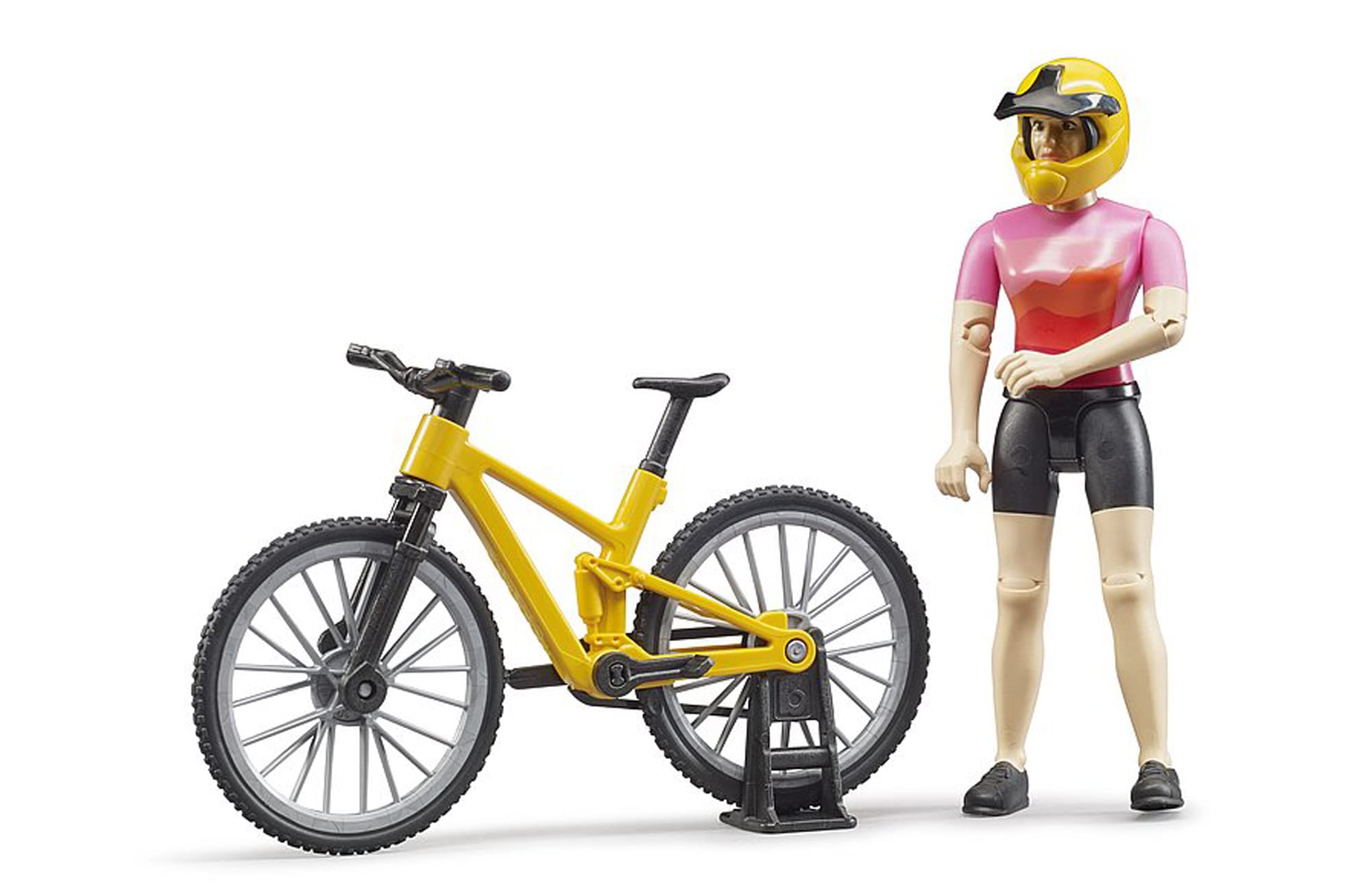 bruder-bworld-63111-mountainbike-mit-radfahrerin-spielzeug image 4