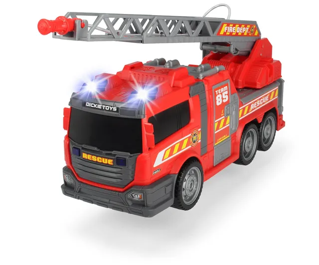 dickie-sos-fire-fighter-feuerwehrauto-36-cm-mit-wasserspritze image 1