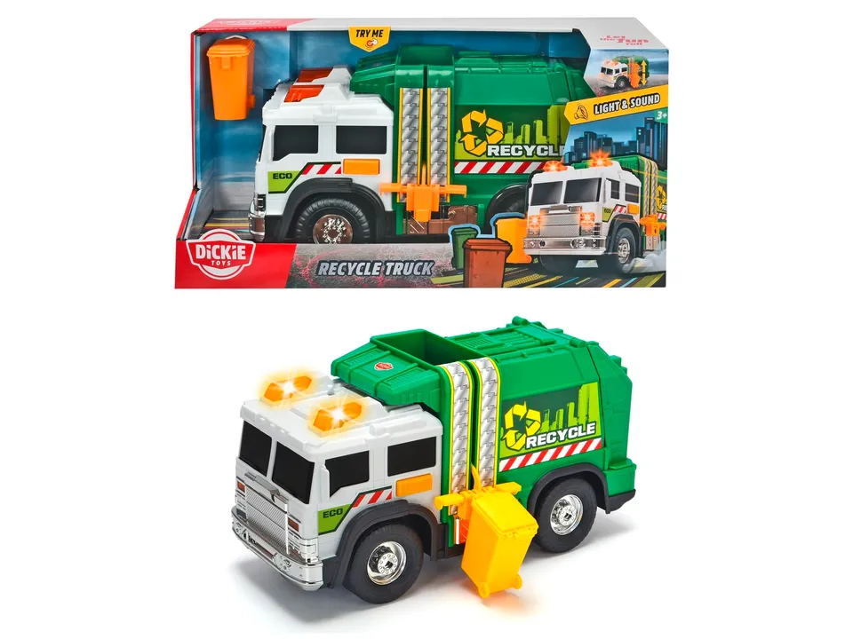 dickie-go-real-recycle-truck-m-llauto-30-cm-licht-sound image 1