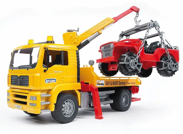 bruder-profi-02750-man-tga-abschlepp-lkw-mit-gel-ndewagen-1-16 image 1