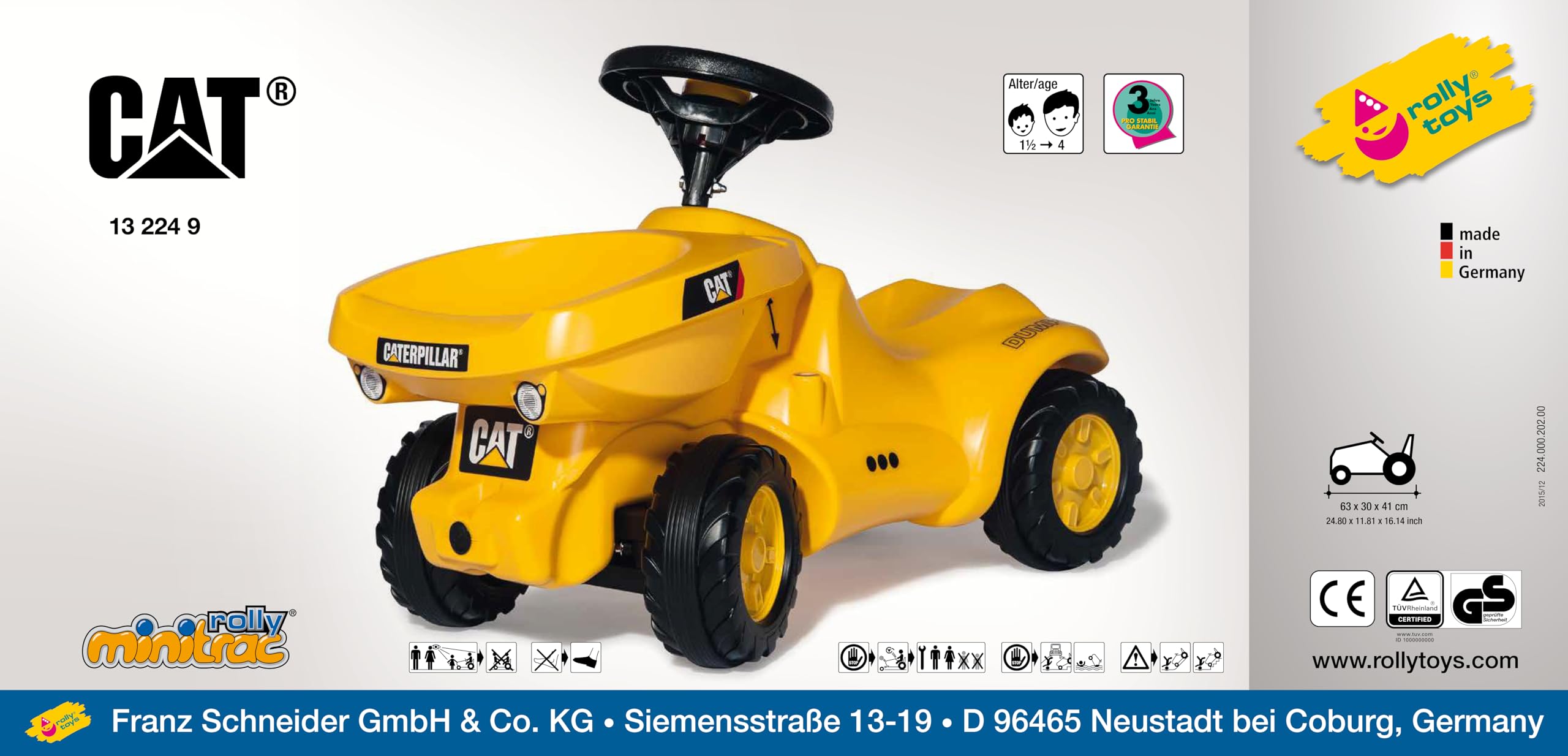rolly-toys-rollyminitrac-132249-cat-dumper-rutscher-gelb-kippmulde image 5