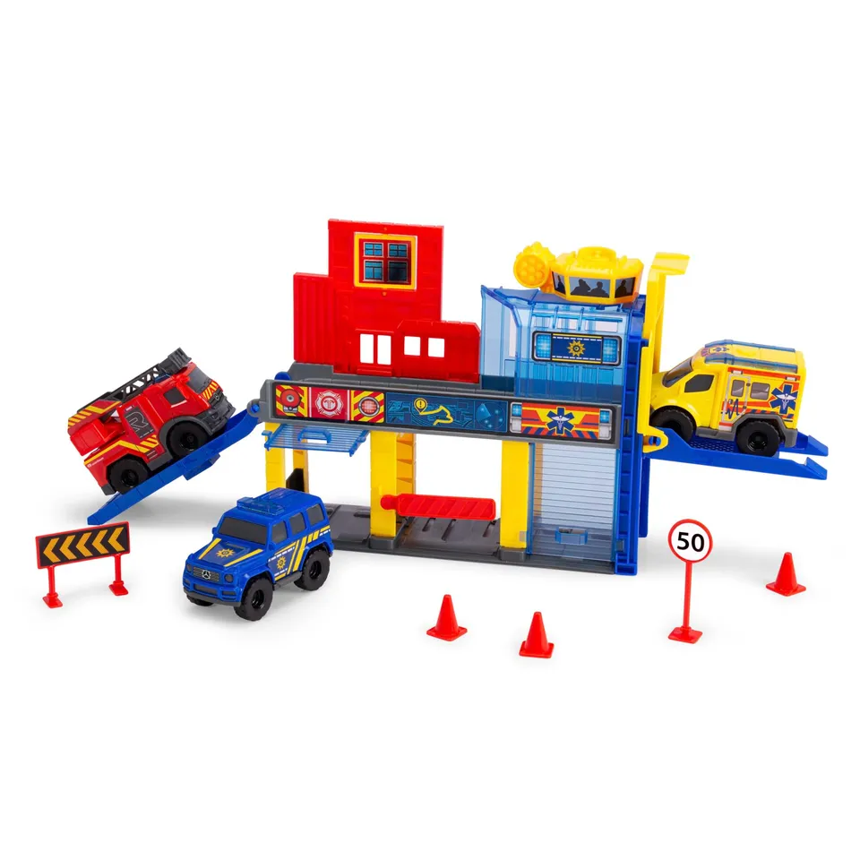 dickie-toys-sos-micro-auto-station-mercedes-3-autos-ab-3 image 1