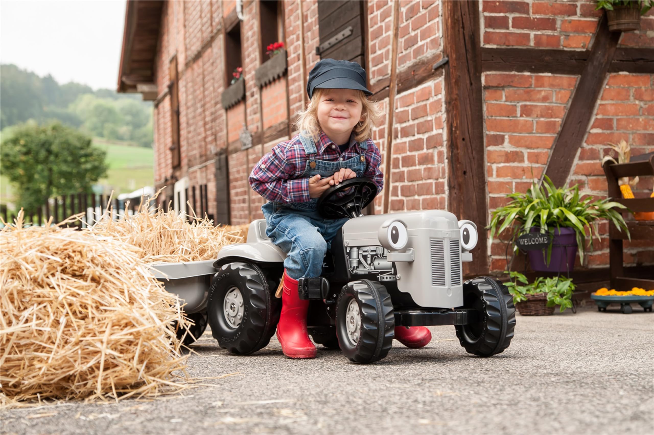 rolly-toys-rollykid-little-grey-fergie-trettraktor-mit-anh-nger image 4