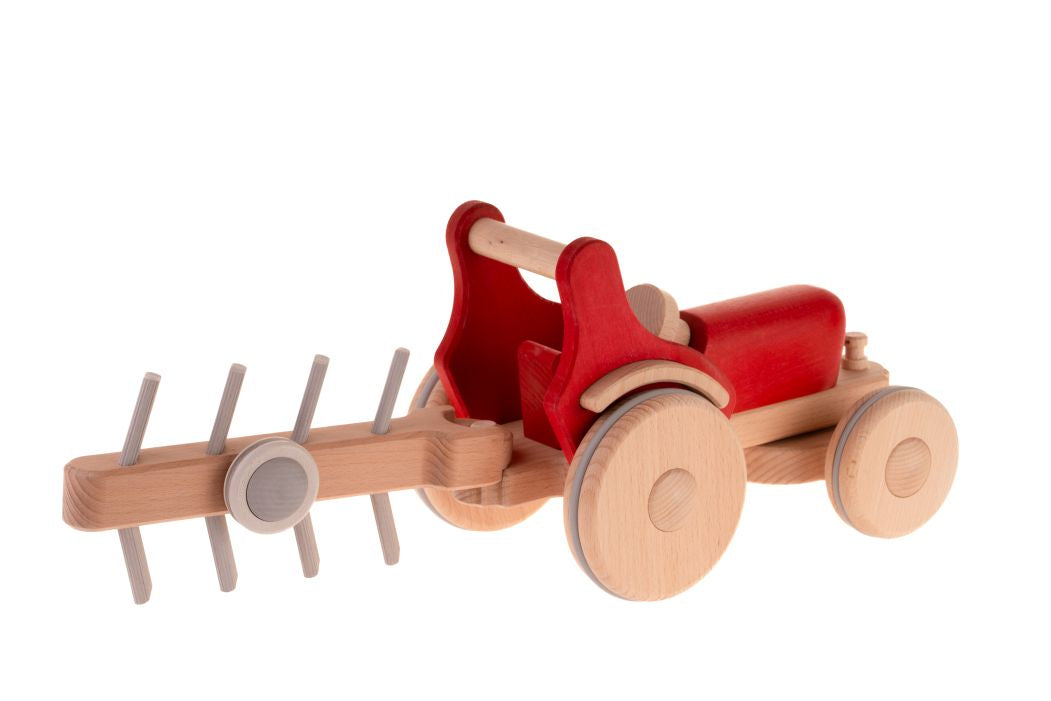 dynamiko-ferdinand-holztraktor-rot-lenkbar-buche image 4