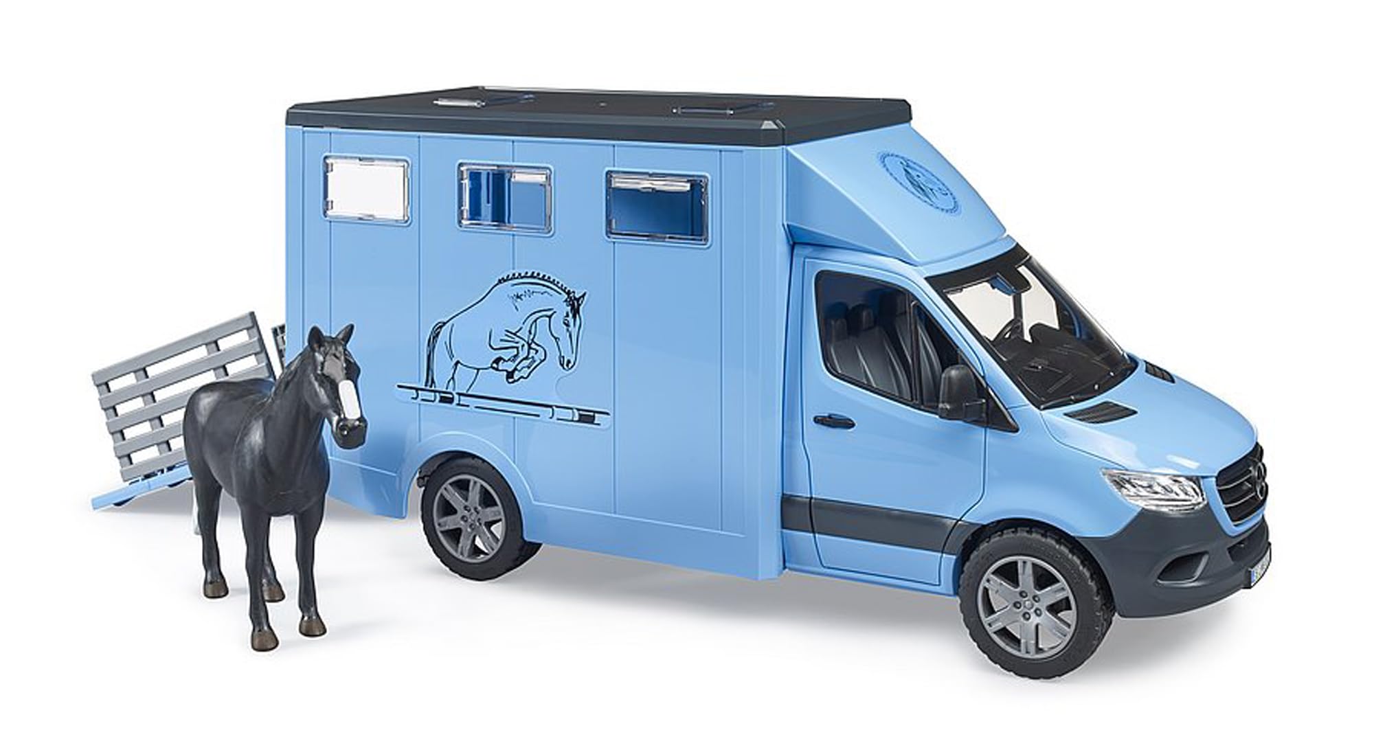 bruder-profi-02674-mb-sprinter-tiertransporter-1-16-mit-pferd image 2