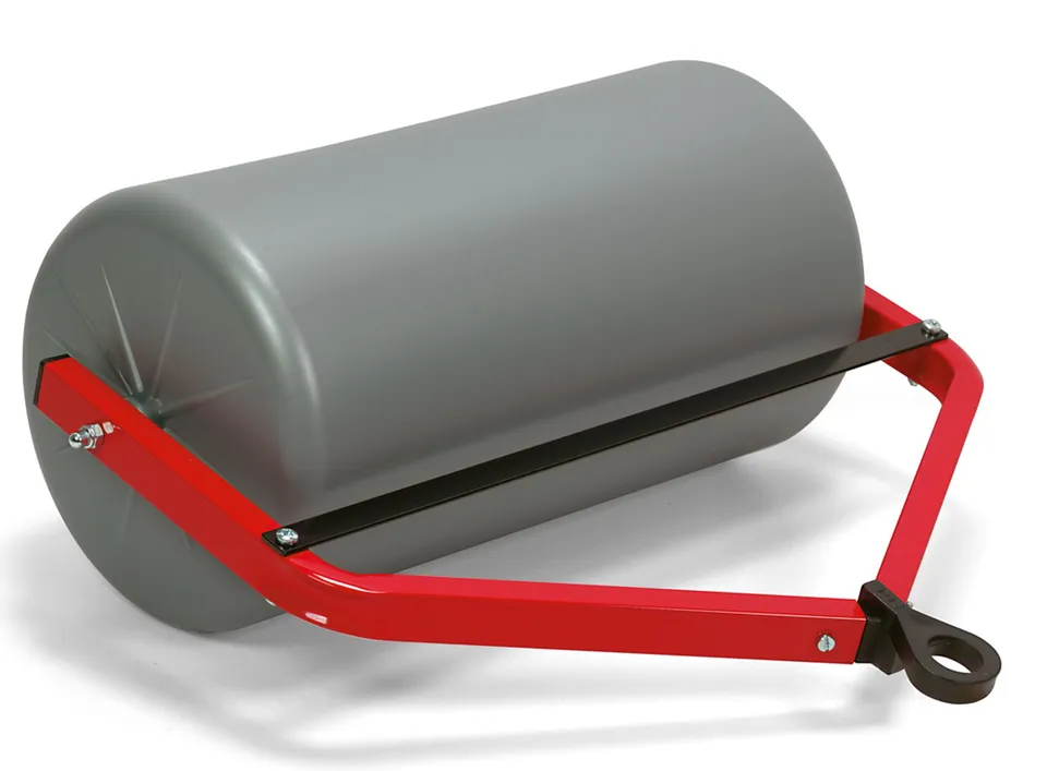 rolly-toys-rollytrailer-rollyfarm-roller-walze-rot-silber-1-teilig image 1