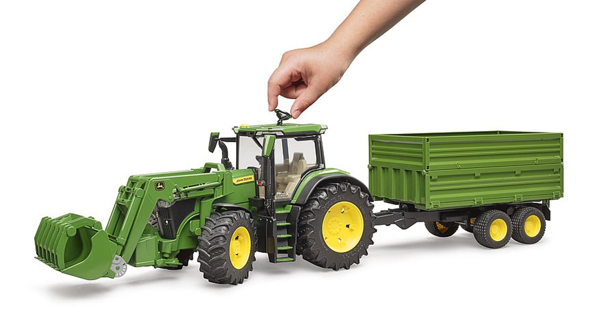 bruder-profi-john-deere-7r-350-traktor-mit-frontlader-und-anh-nger image 6