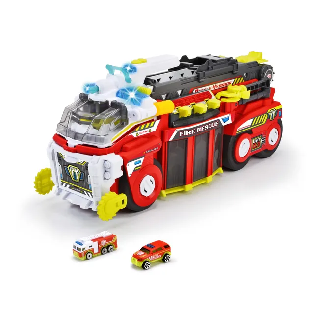 dickie-sos-rescue-hybrids-feuerwehrauto-55-cm-wasser-spritzfunktion image 1