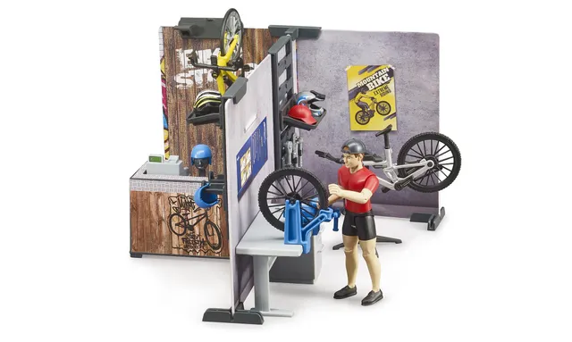 bruder-bworld-63120-fahrrad-shop-themenset-1-16-werkstatt image 1