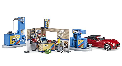 bruder-bworld-62111-tankstelle-spielset-mit-roadster image 8