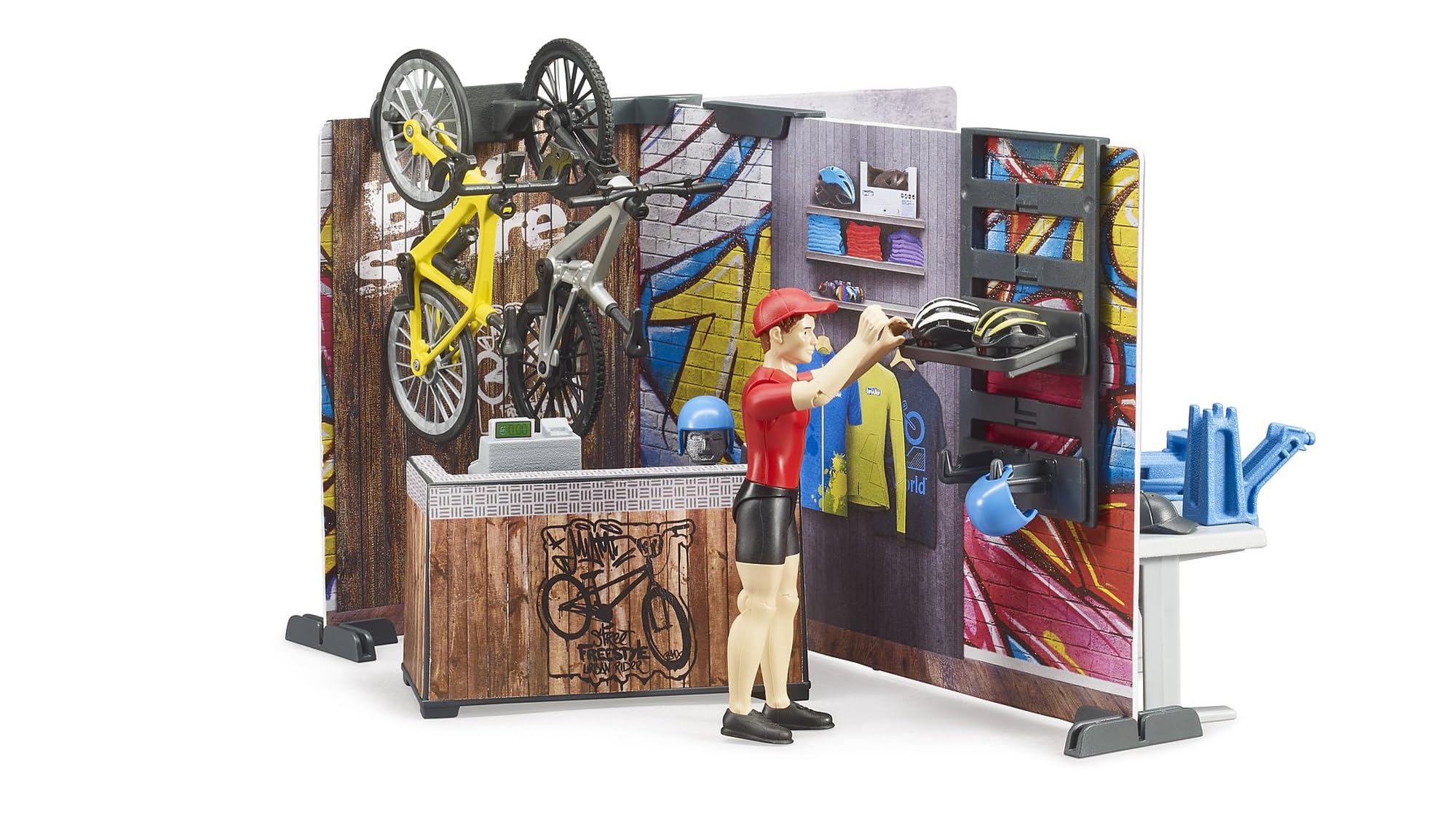 bruder-bworld-63120-fahrrad-shop-themenset-1-16-werkstatt image 3