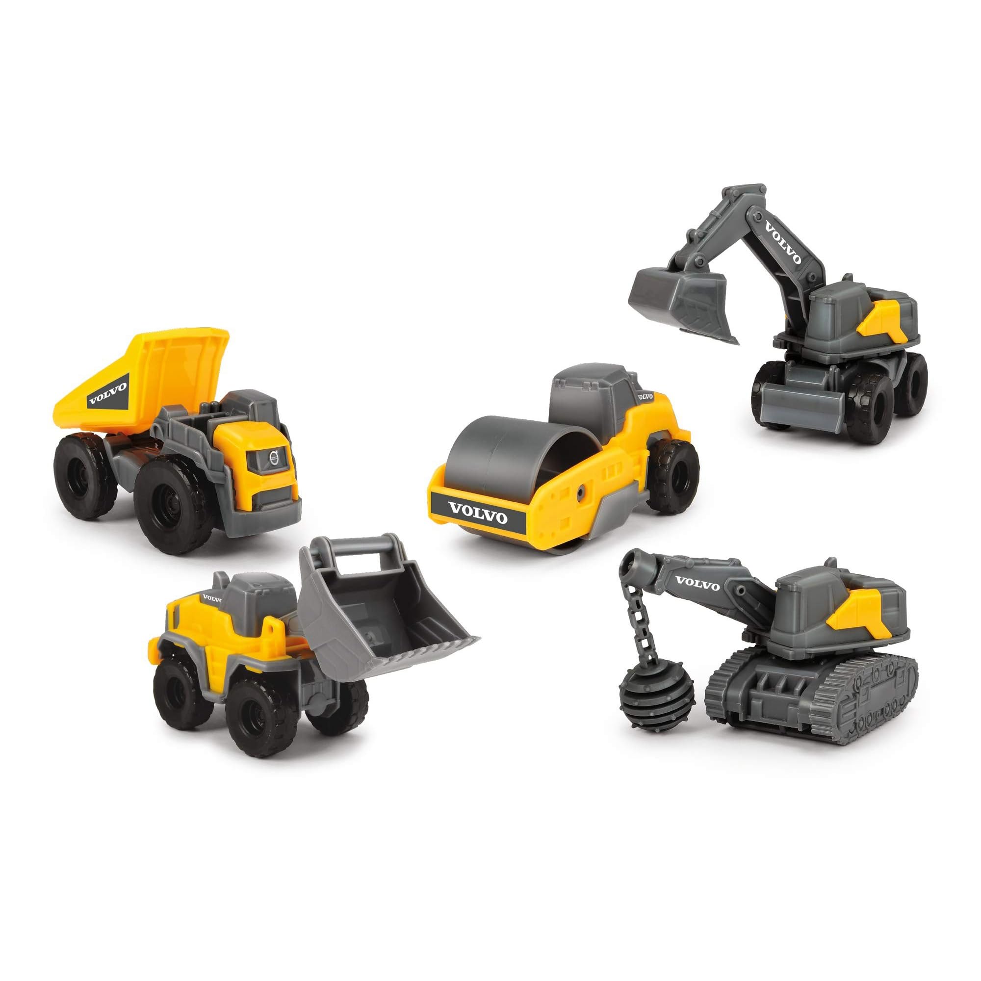 dickie-go-real-volvo-micro-workers-set-5er-bagger-10-cm image 2