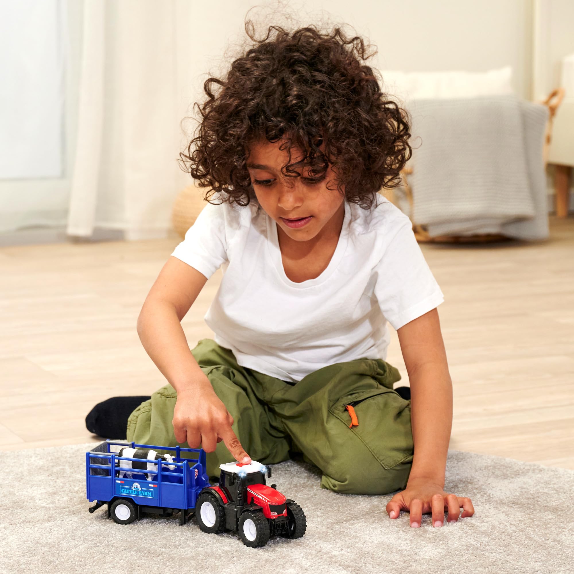 dickie-toys-go-real-massey-ferguson-traktor-mit-anh-nger-und-kuh-26-cm image 5