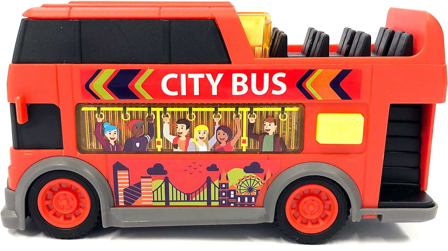 dickie-go-real-city-bus-spielzeugbus-mit-friktion image 2