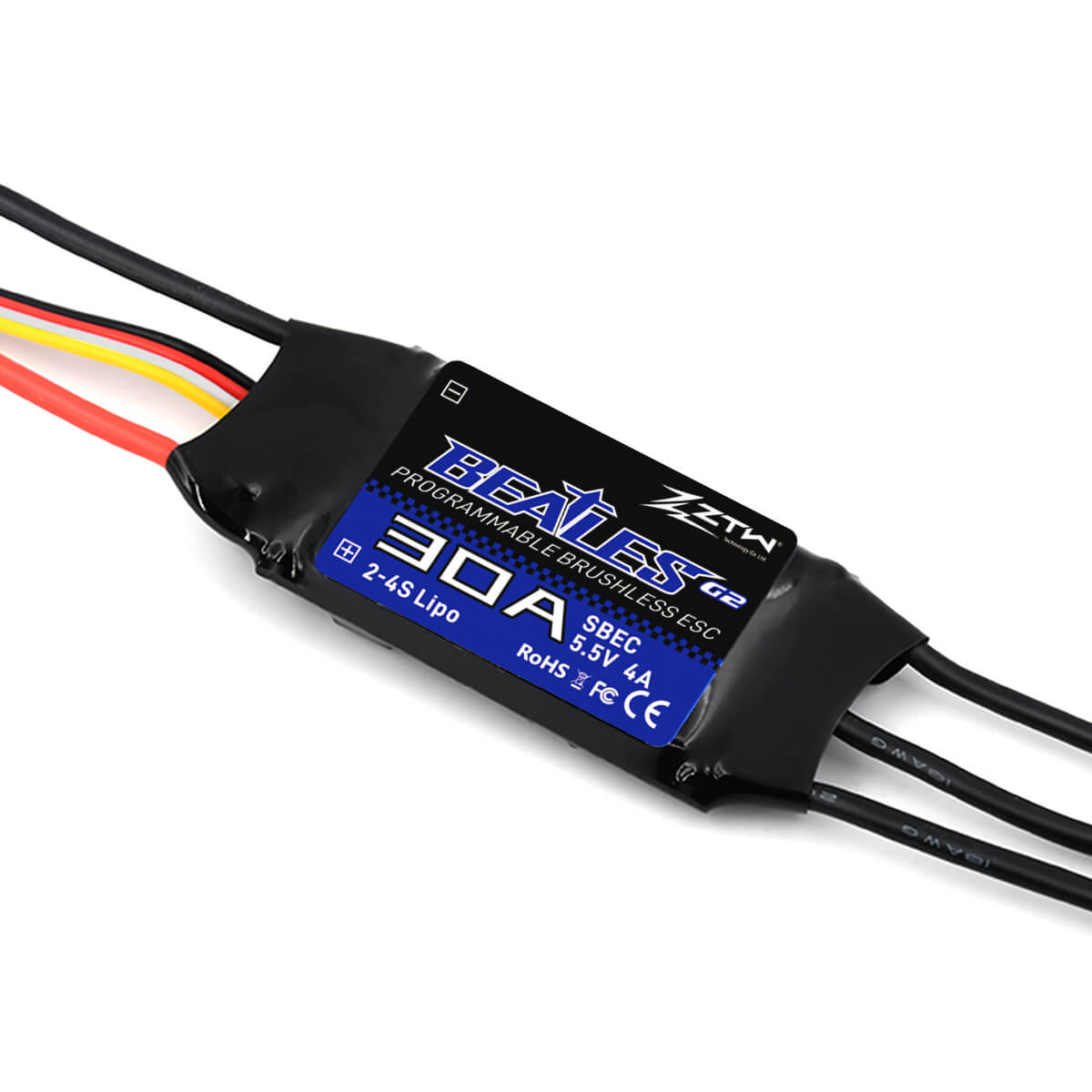 ztw-beatles-g2-30a-esc-brushless-regler-2-4s-sbec image 2